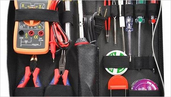 electrician tool kit, electrical multi-meter, cordless drill for electricians, wire stripper, voltage tester